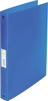 Obrázok produktu pre Q-Connect® KF02905 Krúžkový zakladač priehľadný - A4, 4-krúžkový, Ø krúžku 25 mm, modro-transparentný