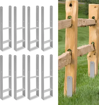 Immagine prodotto di Ancoraggio per pali Izrielar per esterni - extra robusto, resistente alle intemperie e ideale per pali in legno in giardino - 121 mm 8x