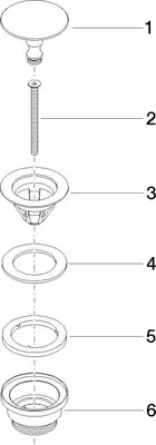 Produktbild von Dornbracht Ablaufgarnitur 1 1/4' messing gebürstet 10126970-28, 10126970-28