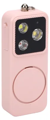 Produktbild von Wiederaufladbare LED-Taschenlampe als Schlüsselanhänger – Mini-EDC-Taschenlampe mit Rückenklemme für Camping, Outdoor und Notfälle – Rosa