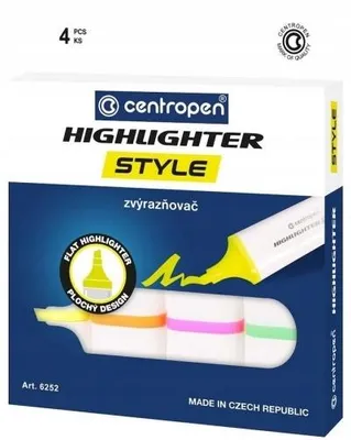 Produktbild von Centropen Textmarker Fluo Set 4 Farben