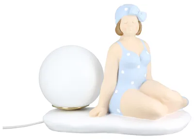 Immagine prodotto di Gilde Tischleuchte Badenixe Becky, Deko Lampe, Leuchte, Tischlampe, Kunstharz, 62907