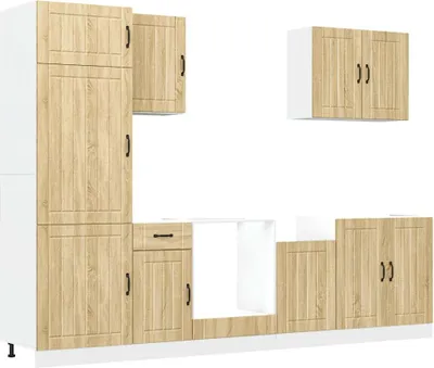 Immagine prodotto di vidaXL Set di mobili da cucina 7 pezzi Lucca Sonoma in legno di quercia