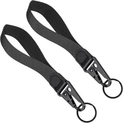 Produktbild von 2 Schlüsselbänder Handgelenk Lanyard Schwarz Polyester