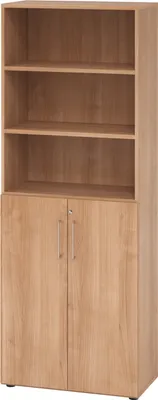 Produktbild von Hammerbacher Regal 6OH Türen 3OH Nussbaum/Nussbaum