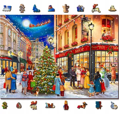 Produktbild von Wooden.City Weihnachtsabend Holzpuzzle 1000 Teile Figuren