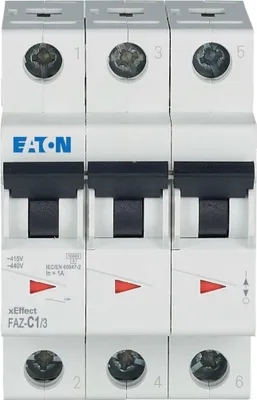 Immagine prodotto di Interruttore 3P C 1A 15kA AC FAZ C1/3 278858
