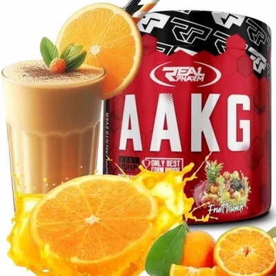Produktbild von AAKG Arginin Citrullin Aminosäuren Real Pharm 300 g Geschmack: Orange