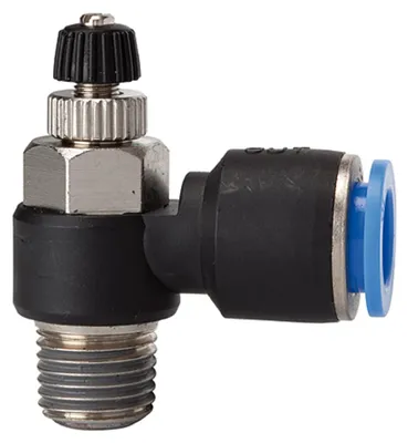 Produktbild von Riegler Drosselrückschlagventil »Blaue Serie«, Abluftdros., R1/4 a. Ø 6mm