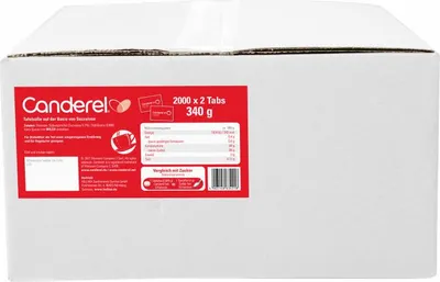 Zdjęcie produktu dla Canderel tabletki słodzące, bez laktozy, bez aspartamu, słodzik dla gastronomii, 2000 x 2 tabletki