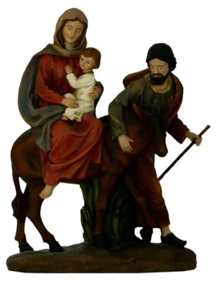 Produktbild von Heilige Familie auf der Flucht, Höhe 12 cm, handbemalt