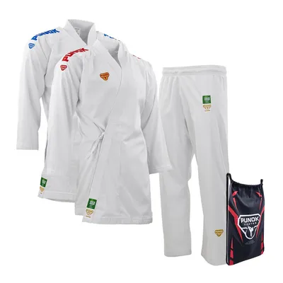 Produktbild von PUNOK Takyon Kumite 3er Set – Offizielle WKF Wettkampf Anzug für Karate 190cm