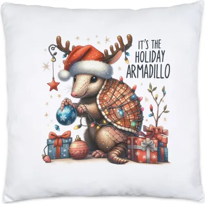 Produktbild von It’s the Holiday Armadillo Lustiges Gürteltiermotiv Kissen Geschenkidee witziges Design Weihnachten