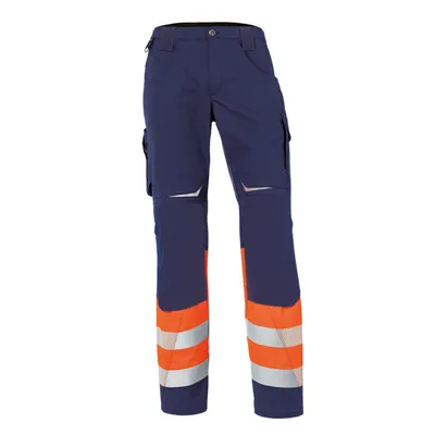 Produktbild von Kübler Reflectiq Hose Klasse 1 warnorange/dunkelblau Gr. 114