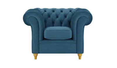 Produktbild von SLF24 - Sessel Chesterfield - blau - Velluto 11