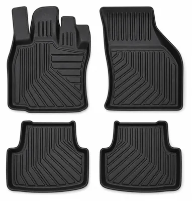 Produktbild von Gummi-Fußmatten für Seat Leon III 5F 2012-2020 (Schrägheck/Kombi) – 4-tlg, Schwarz, passgenau