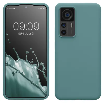 Produktbild von kwmobile Handyhülle für Xiaomi 12T / 12T Pro Hülle - Case Silikon - Kabelloses Laden - Schutzhülle Cover in Arctic Night