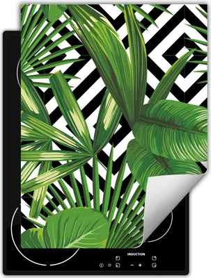 Produktbild von DarHaus Herdabdeckplatte Einteilig Küche Abdeckplatte für Glaskeramikfeld Abdeckung Induktionskochfeld Aufrollbare Matte 40x52 cm, grüne - Blume