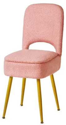 Imagen del producto de Taburete de maquillaje con respaldo plegable, color rosa