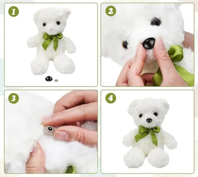 Produktbild von Kunststoff Sicherheitsaugen für gehäkelte Tiere und Puppen - 150 Stück bunte Sicherheitsaugen mit Sicherheitsringen für Amigurumi Plüschtiere - Marionetten - DIY Handwerk - Tierfiguren - Basteln - Hobby