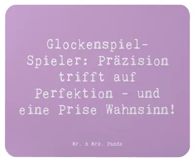 Produktbild von Mr. & Mrs. Panda Mousepad Spruch Glockenspiel Kultur - Lavendeltraum - Geschenk, Musik, Musiker, Mouse Pad, laptop mauspad, computermatte, Instrument, Perkussion, Spielen