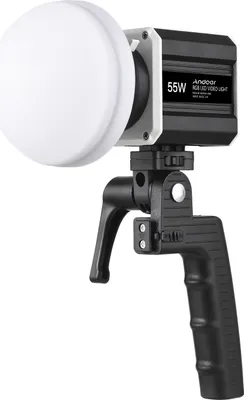Produktbild von Andoer Handheld-RGB-Videoleuchte, 55 W, COB-Fotografie-Fuelllicht, 2800 K šC 6800 K, dimmbarer LCD-Bildschirm, 9 FX-Szeneneffekte mit Fernbedienung fuer Live-Streaming, Heimstudio, kommerzielle Produktfotografie