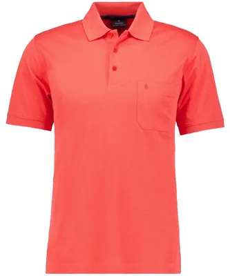 Produktbild von RAGMAN Softknit-Polo mit Brusttasche, kurzarm Herren Poloshirt Gemustert
