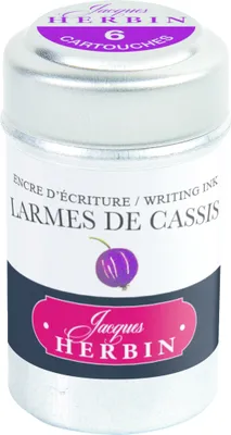 Produktbild von Jacques Herbin 6x 6 Tintenpatronen in einer Dose, Standard-Format Cassis 20178T