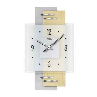 Image de Horloge murale à quartz AMS, mouvement à quartz, 22x36x5cm, 9248