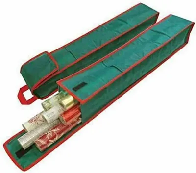 Produktbild von 2x Geschenkpapier Aufbewahrungsbeutel Weihnachtsschmuck Organizer
