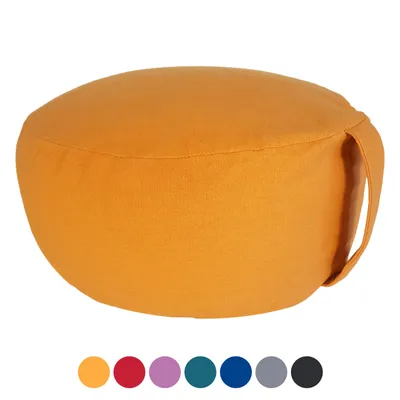 Produktbild von Yogakissen Meditationskissen Sitzkissen Lotus rund Bezug papaya