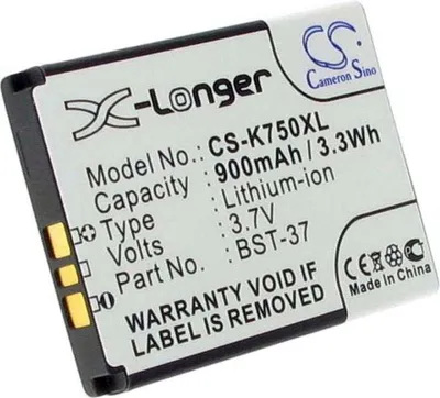 Produktbild von Ersatzakku für Mobiltelefone, kompatibel mit Sony Ericsson BST-37