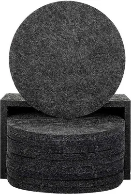 Image de Dessous de plat en feutre - protection de table - 1 pièce - anthracite - feutre - Ø 25 cm
