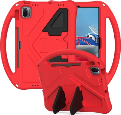 Obrázek produktu pro Dětský kryt pro Huawei MatePad 11 2021 10,95", Eva Lehký nárazuvzdorný skládací stojánek, dětský ochranný kryt s úchopem Red