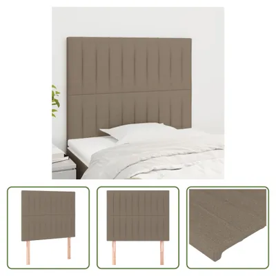 Produktbild von The Living Store Kopfteile 2 Stk. Taupe 90x5x78/88 cm Stoff