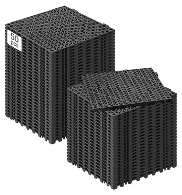 Drainagematten 50 Stk. 30x30 cm PVC ineinandergreifend rutschfest