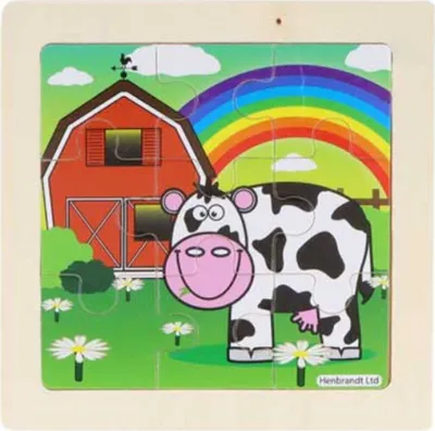 Obrázok produktu pre Drevené puzzle farma: zvyšok 9 kusov
