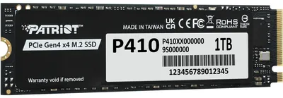 Zdjęcie produktu dla Patriot SSD 1TB P410 PCIe M.2 Gen4 x4 NVMe 1.4 2280 5000/4500MB/s
