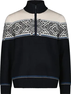 Obrázek produktu pro CMP Pletený pánský svetr Half Zip s vlnou modrá 50