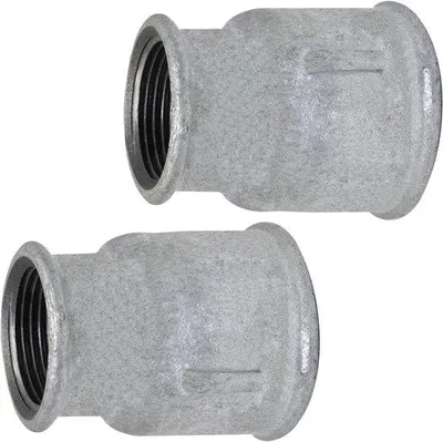 Produktbild von Verloopstuk vrouwelijk/vrouwelijk 1/2'' x 3/8'' für Sanitärheizung - gusseiserne Gewindeanschluss.