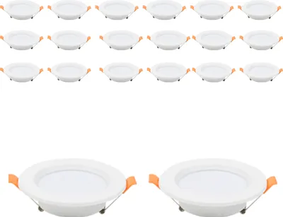 Obrázok produktu pre Yakimz 20er LED zapustené bodové svetlo Sada zapustených stropných svetiel Zapustené stropné svetlo Zapustené bodové svetlo IP44 400LM studená biela 5W