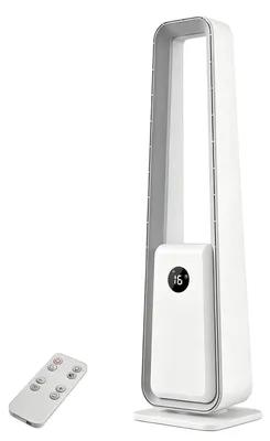 Immagine prodotto di Ventilatore da torre senza pale Zimilo con telecomando, 24 velocità, oscillazione a 75° e timer da 12 ore, ideale per camere da letto, uffici e soggiorni