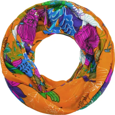 Produktbild von Sunsa Damen Loop Schal. Viskose Schlauchschal. Dünn Loopschal mit Blumendesign