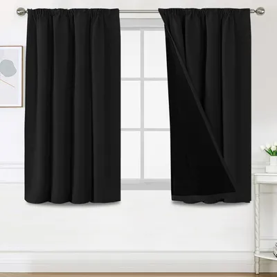 Immagine prodotto di Tende moderne per soggiorno - Tende oscuranti al 100% - 2 pezzi - Tende isolanti termiche per interni - Tende per finestre - Camera da letto