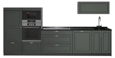 Zdjęcie produktu dla Zabudowa kuchenna Vicco Fame-Line Green Gold Country/Antracyt 340 cm bez blatu roboczego, Model 64452