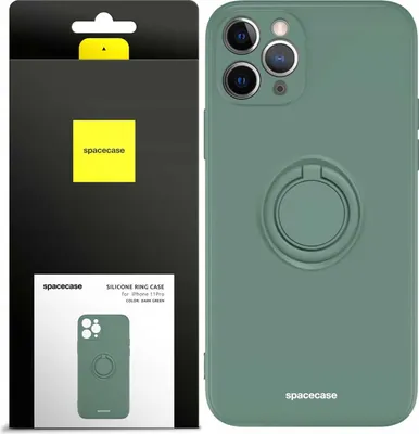 Immagine prodotto di SPACECASE Custodia ad anello in silicone per iPhone 11 Pro verde