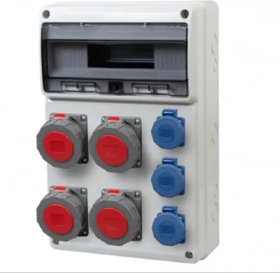 Produktbild von IP65 Stromverteiler 16M Wandverteiler verdrahtet Steckdosen Modulen Anzahl -16 CEE 4x32A 3x230V