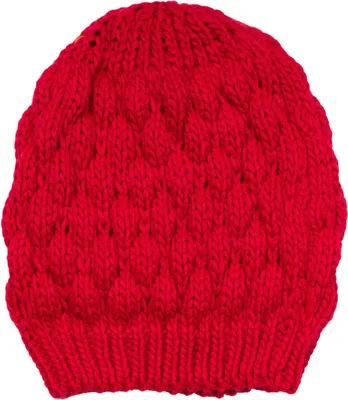 Produktbild von styleBREAKER Damen Strick Beanie Mütze mit Bubblemuster, Einfarbige Winter, Raspberry Pattern Strickmütze 04024193