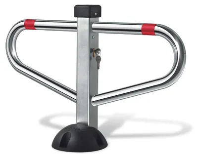 Produktbild von Premium-Parkschranke, mit Schloss, zusammenklappbar, 30 cm hoch. Packung mit 24 Stück.