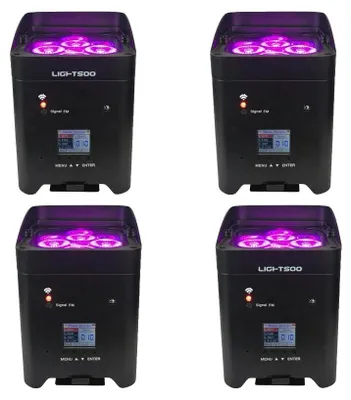 Obrázek produktu pro LED Par světlo, bezdrátové ovládání, 4 světla, černá barva